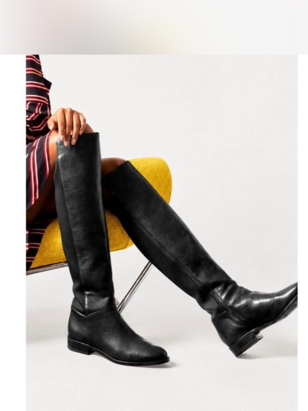 Cole haan dutchess Black Tall Leather Riding Boots - Women 10B fall winter Y2K